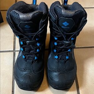 Columbia Kids' Black and Blue Snow Boots